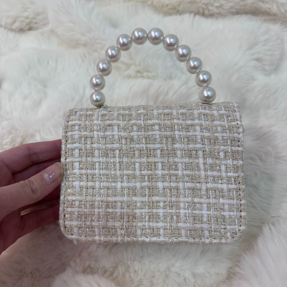 Ce Ce Co Pink mini purse with charms and pearl handle -Maisonette - Picture 7 of 9